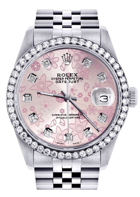 rolex datejust pink face|rolex datejust pink diamond dial.